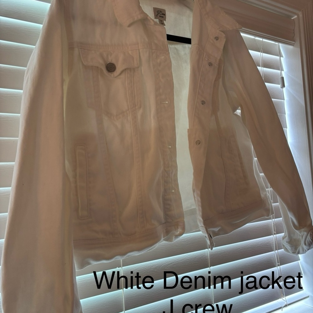 J. Crew White Denim Jacket